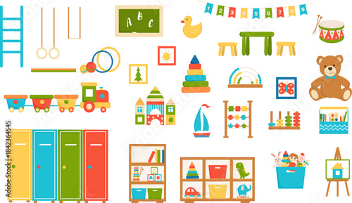 kindergarten toys and furniture