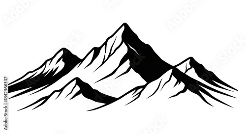 Obraz na plátně vector silhouette of a mountain