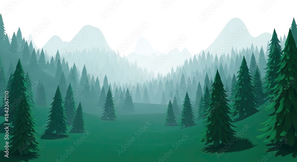 Fototapeta premium forest in the mountains