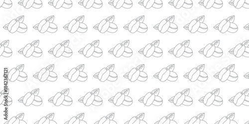 Seamless pattern of coffee beans, perfect for background or decorative use in graphic design and branding projects
