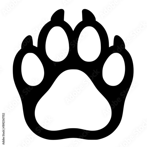 Bear paw logo silhouette