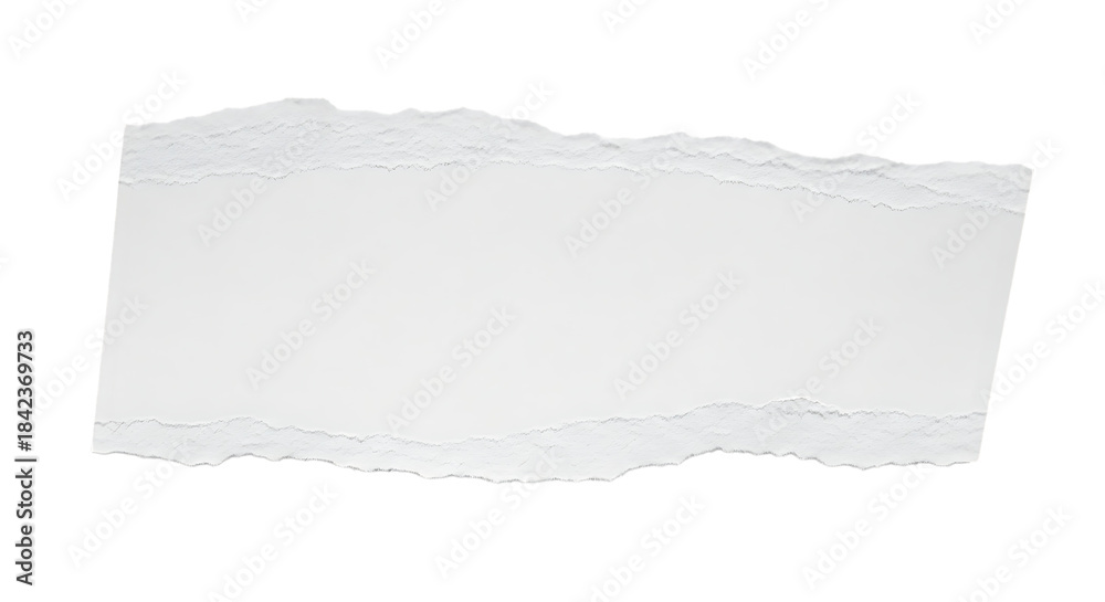 Obraz premium Torn white paper isolated on transparent background