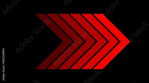 Red Warning Signpost Motion Graphics – 4K Alpha Background