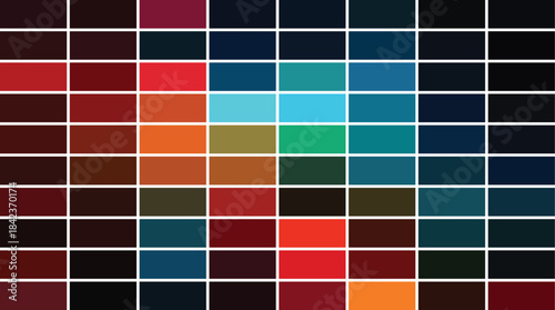 Full Saturated Spectrum Rainbow Color Palette Grid for Bold and Vibrant Design