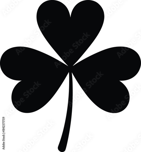 Wallpaper Mural Black Stylized Shamrock Symbol Torontodigital.ca