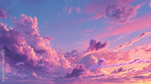Pink-Purple Anime-style Sky
