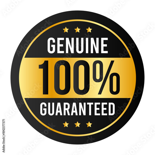 100% satisfaction guaranteed seal or label flat icon design	