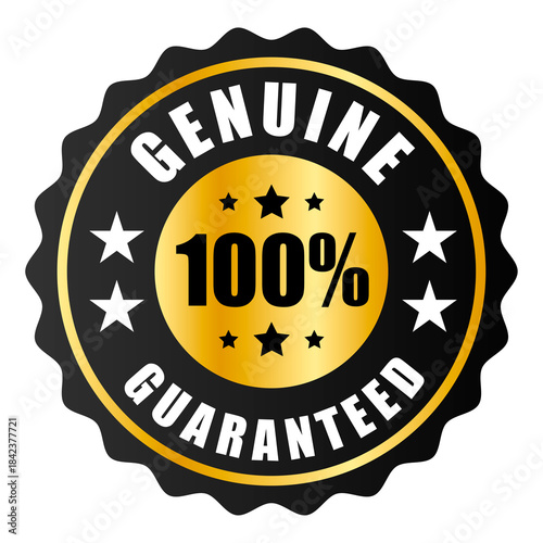 100% satisfaction guaranteed seal or label flat icon design	