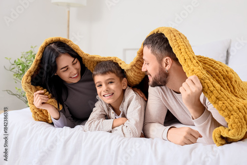 Happy parents and their lit...