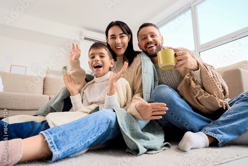 Happy parents and their lit...