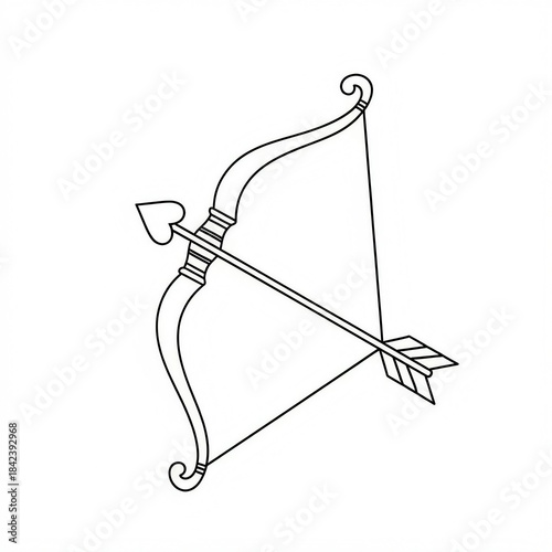 cupid's bow and arrow sketch 