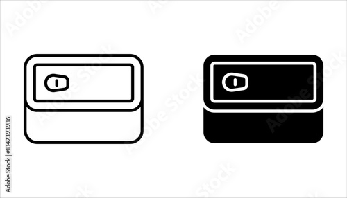 canned food icon set, tuna, meat, pack,  tin can, Editable stroke on white background