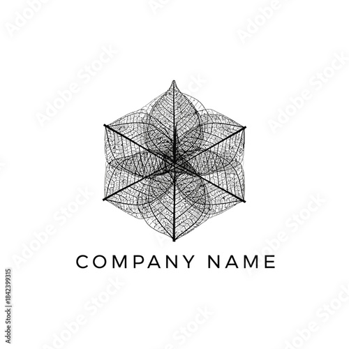Elegant Leaf Cube Logo Design for Nature-Inspired Brands, Minimalist and Geometric.