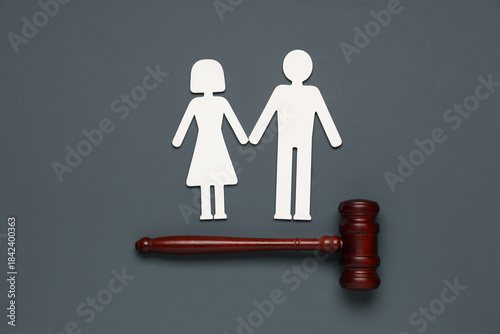Judge's gavel with couple f...