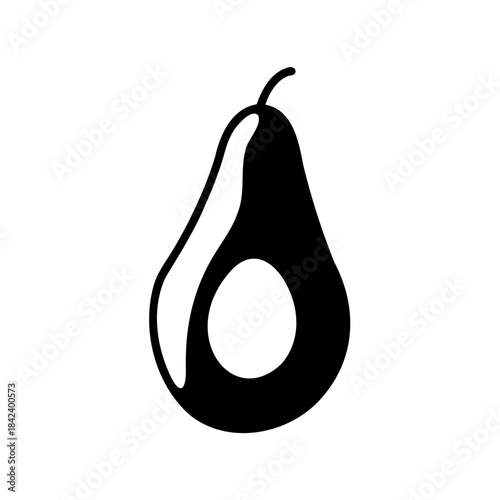 A single fresh ripe green pear fruit isolated on a white background, representing a healthy organic sweet juicy natural food object for a vegetarian diet and nutrition