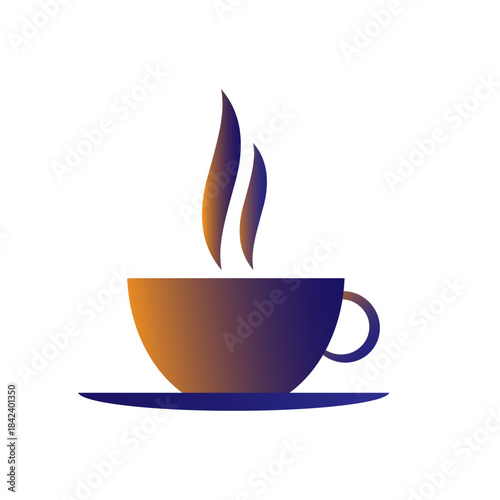 Cup icon, logo isolated on white background