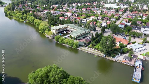 Aerial view of Augustow city in Poland