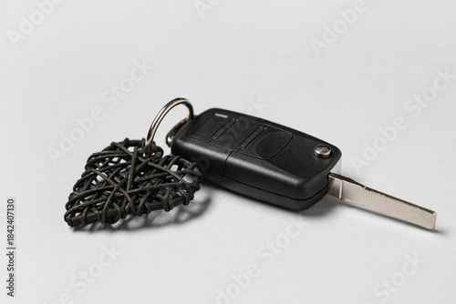 Car key with heart shaped k...