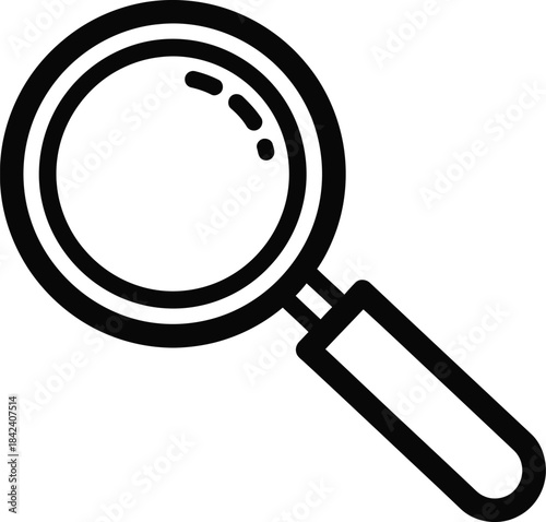 Magnifying glass search tool vector icon