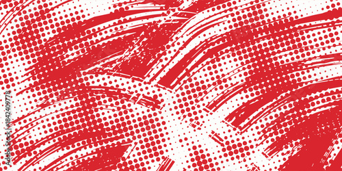 red and white brush wrap car sticker pattern abstract. Vector ilustration, eps 10.