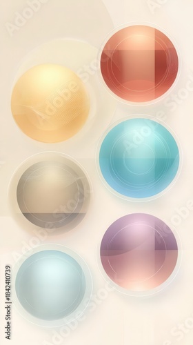 Abstract Gradient Circles with Modern Design Elements