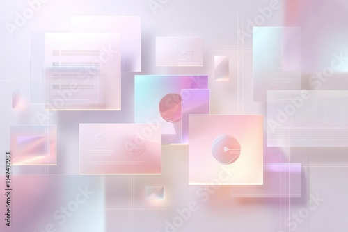 Abstract Gradient Shapes with Modern Design Elements