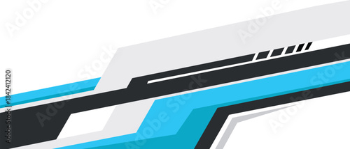 Car decal wrap design vector with abstract racing stripes for vehicle, Rally car and livery.