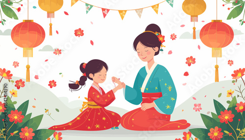 A Mother and Daughter Sharing a Special Moment of Connection and Love