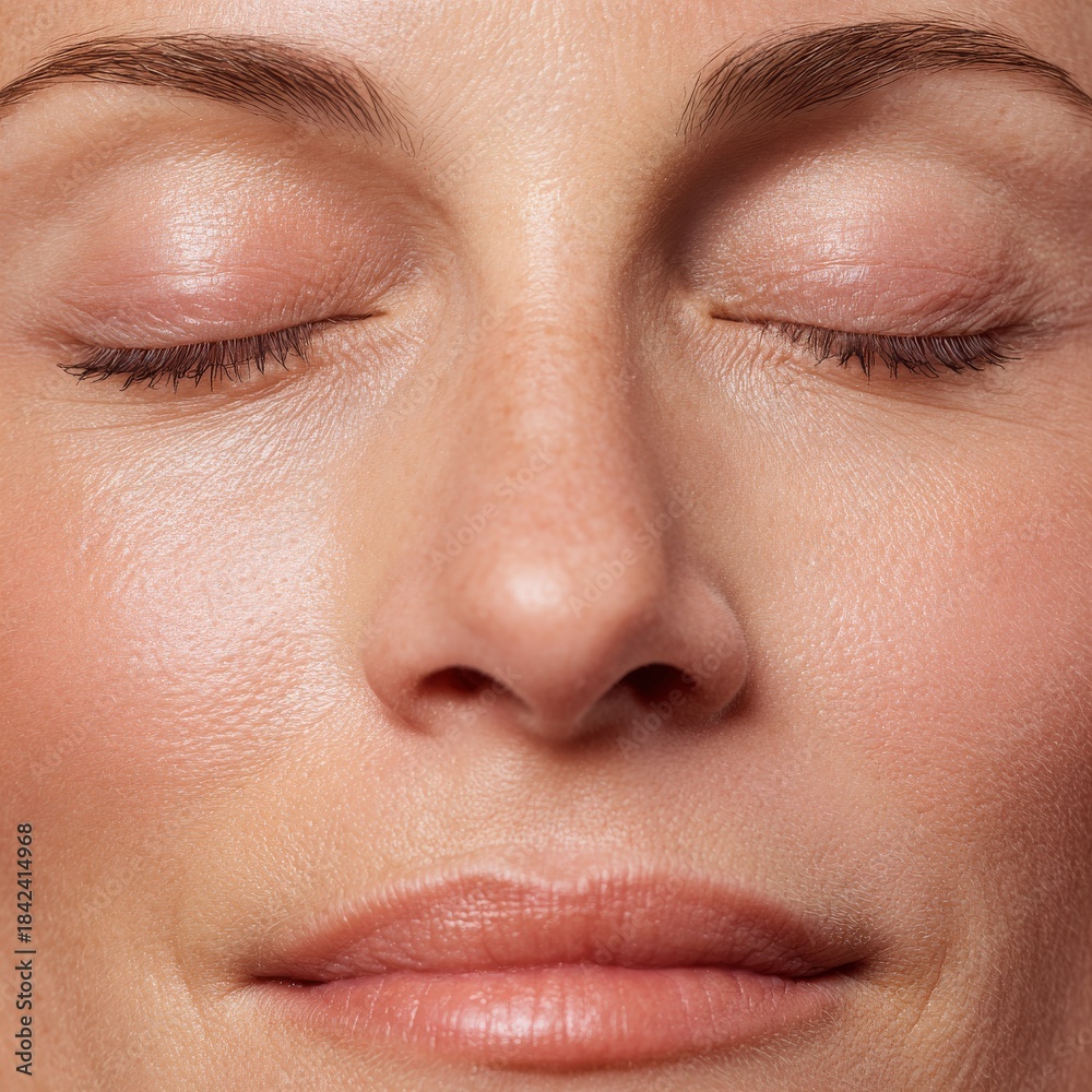 Obraz premium close up of woman face with super natural and clean make up