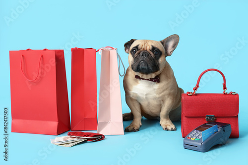 Cute french bulldog with wa...