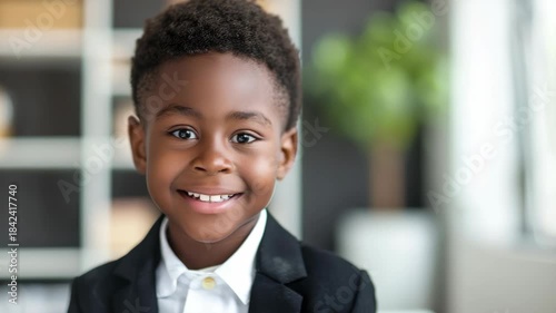 A happy child with a proud smile for the camera