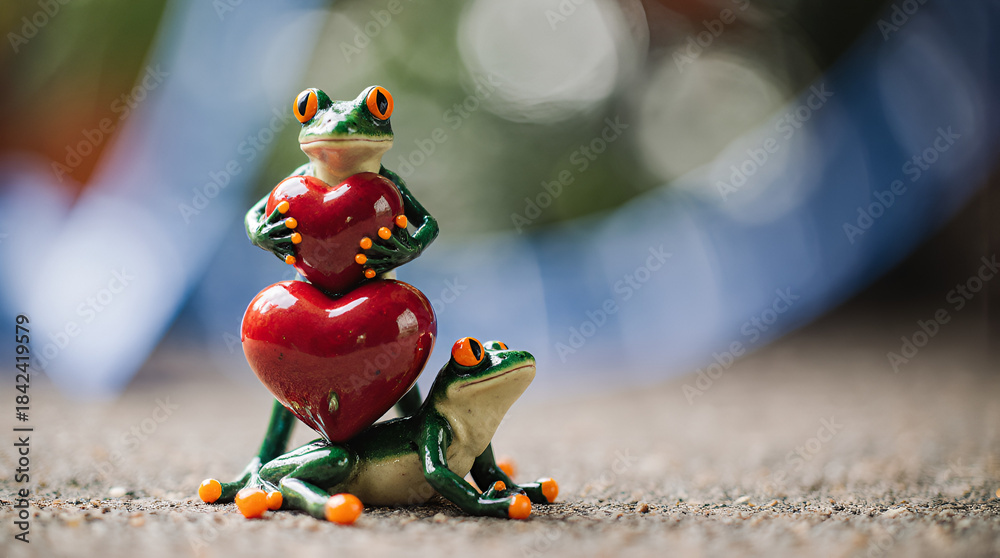 Naklejka premium christmas tree frog