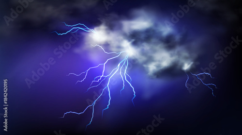 Bright blue and white electrical lightning bolts crackling across a dark black background with energy arcs.
Glowing blue energy portal with electric lightning bolts radiating outwards on a dark backgr