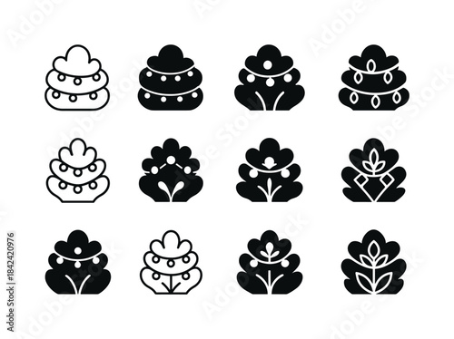 Fairy Light Garden Icons. Adding fairy lights around garden plan