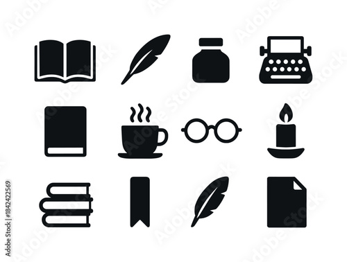 Novelist's Tools Icons. Novelist