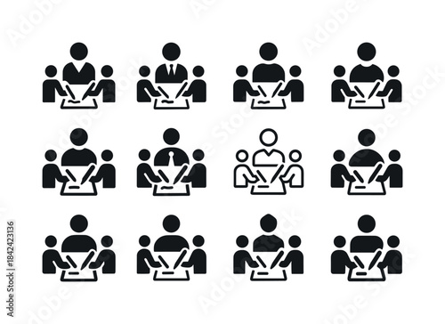 Settlement Agreement Logos. Signing of settlement agreement. Ico