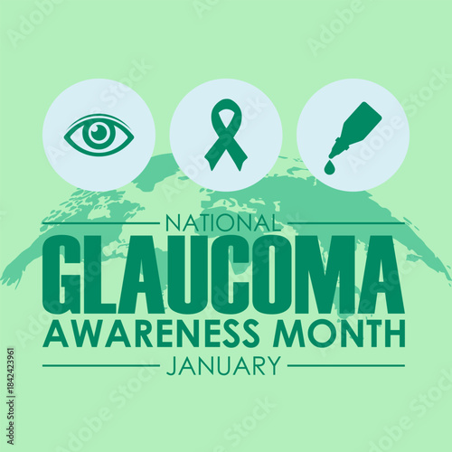 Vector graphic of National Glaucoma Awareness Month ideal for National Glaucoma Awareness Month celebration.