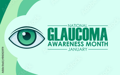 Vector graphic of National Glaucoma Awareness Month ideal for National Glaucoma Awareness Month celebration.