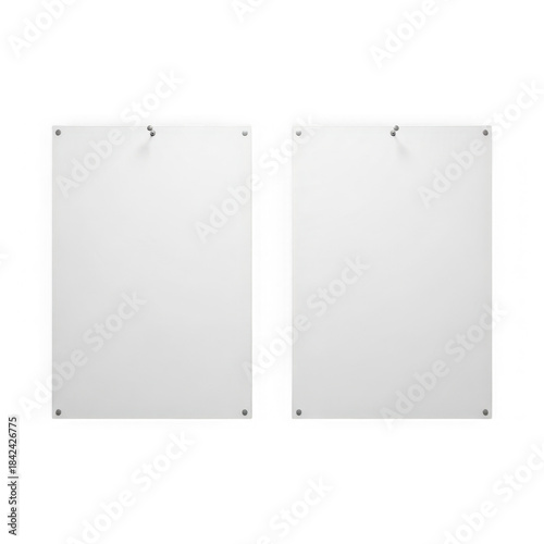 Two modern clear acrylic display frames on a black background for showcasing artwork or photos
