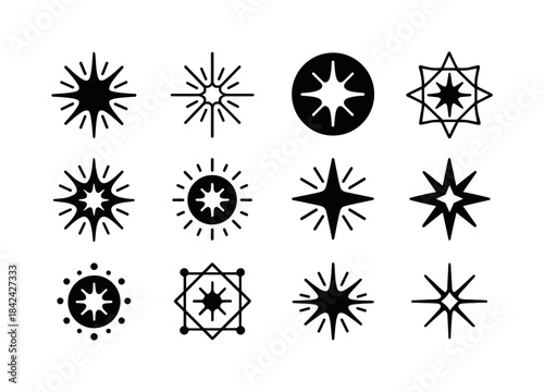 Cosmic Energy Icons. cosmic energy. Icon set. Set Logo of cosmic