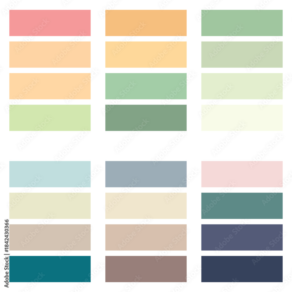 Fototapeta premium Abstract color palette guide.