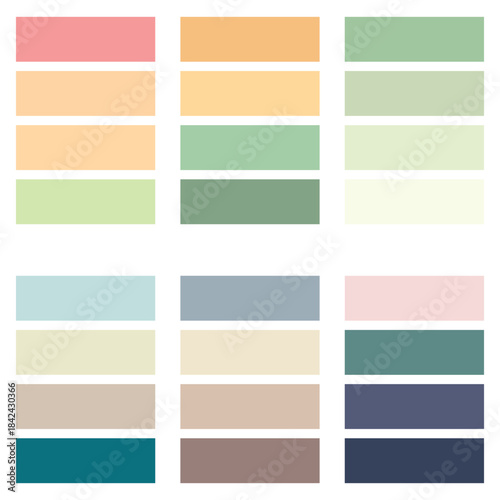Abstract color palette guide. 