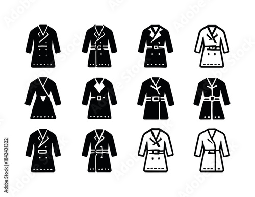 Trench Logo Variations. Trench. Icon set. Set Logo of trench: st