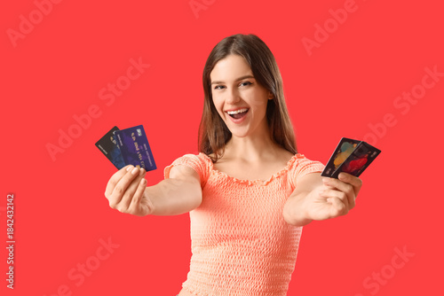 Young woman with credit car...