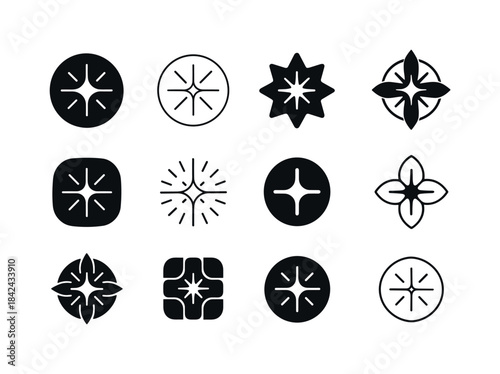 Cosmic Energy Icons. cosmic energy. Icon set. Set Logo of cosmic