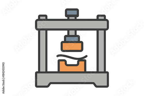 Industrial hydraulic press machine used in manufacturing and heavy machinery production