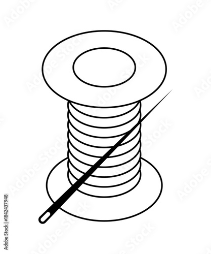 Spool of thread icon vector illustration