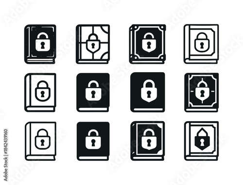 Dusty Tome Icons. dusty tome. Icon set. Set Logo of dusty tome: