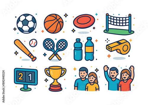 Family Game Icons. Family Games. Colorful isometric vector icons