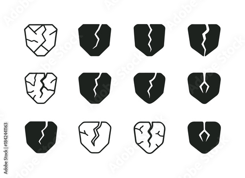 Artifact Logo Variations. Remains. Icon set. Set Logo of Remains